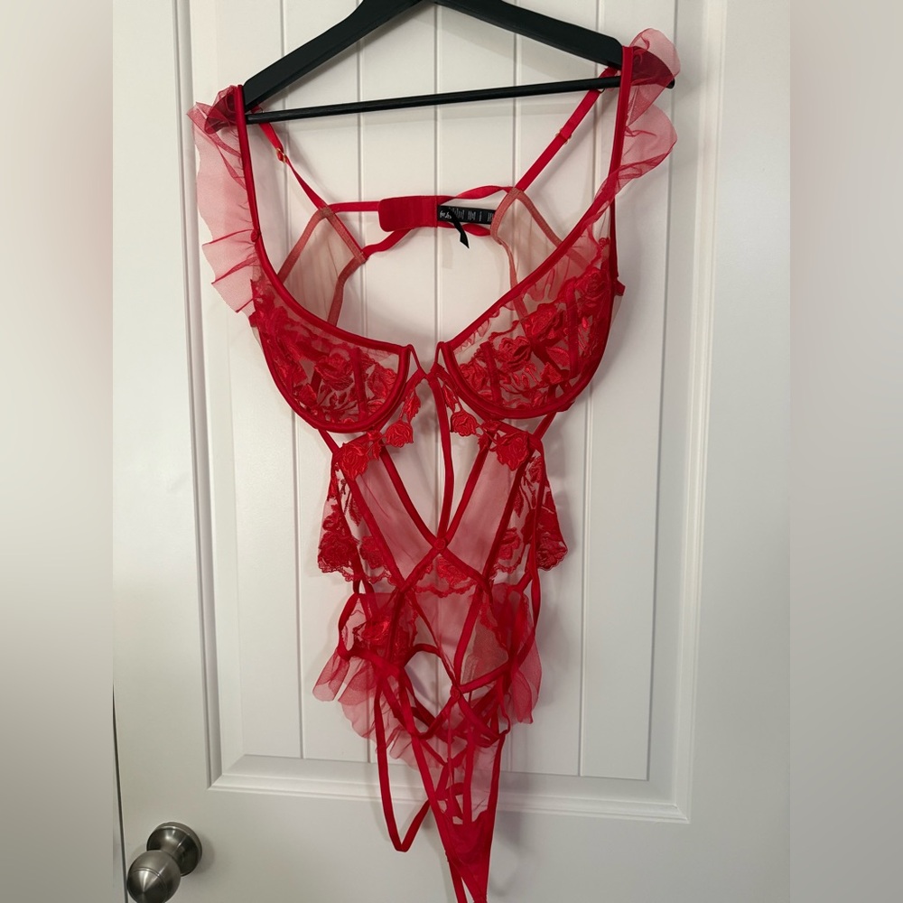 For Love And Lemons Red Lace lingerie size XL
